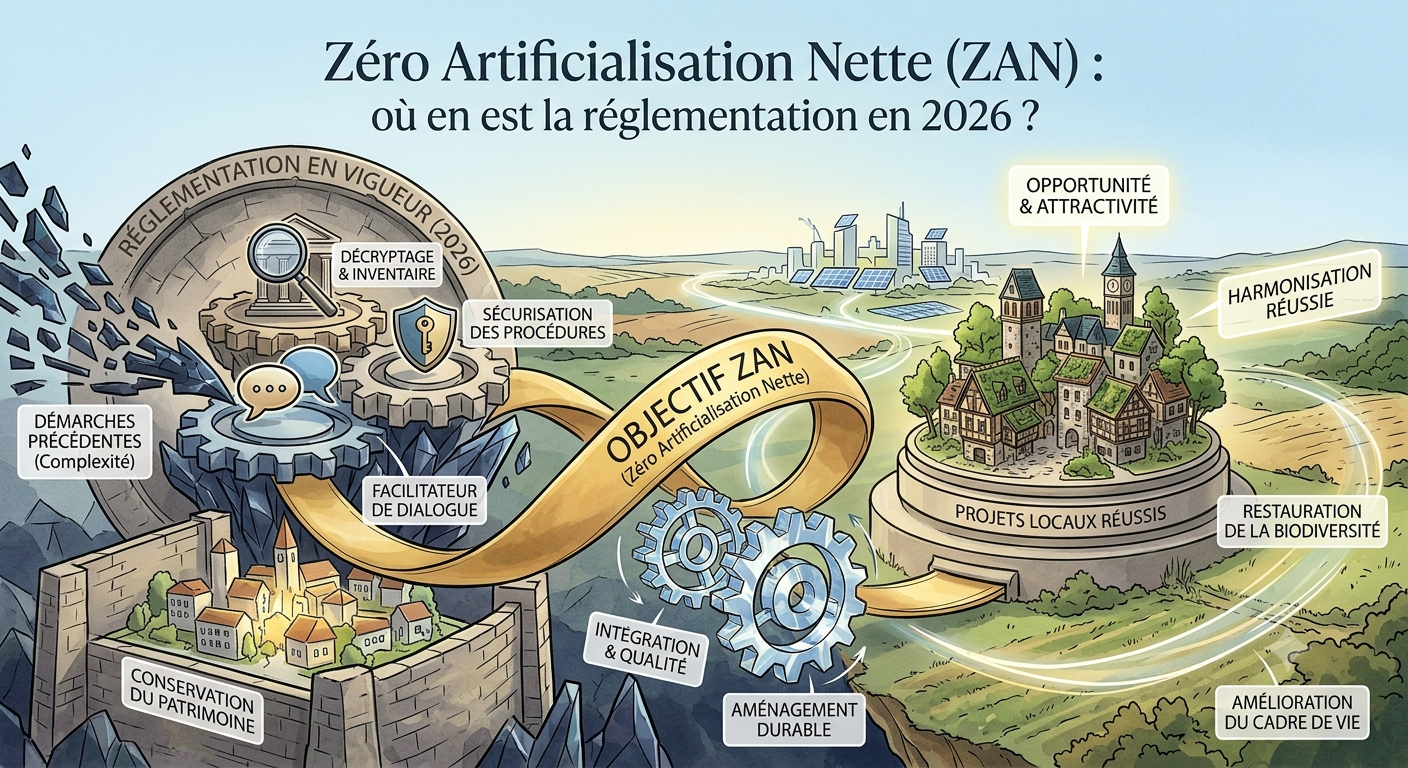 Zéro Artificialisation Nette (ZAN) : où en est la réglementation en 2026 ?